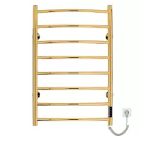 Полотенцесушитель с элект нагрев элементом, тип Е2. модель Raduga.L.50x80.D8 (timer) Gold